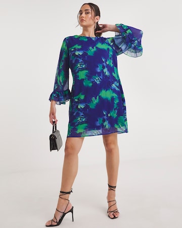 Joanna Hope Fluted Sleeve Shift Dress