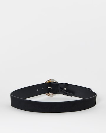 Suedette Faux Tortoise Buckle Belt