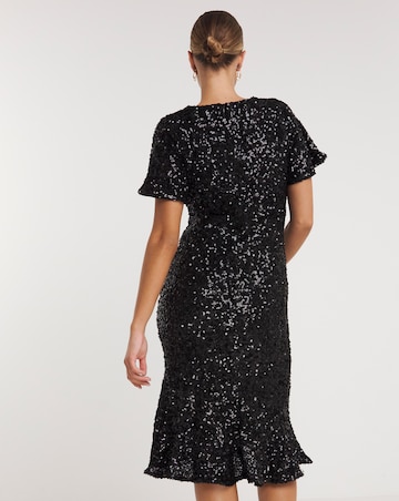 Joanna Hope Sequin Midi Dress