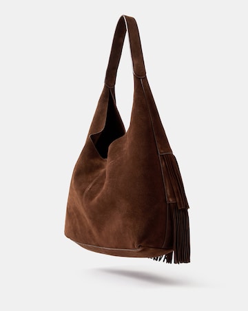 Accessorize Fringe Suede Shoulder Bag