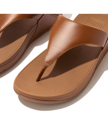 FitFlop Tan Lulu Leather Toe-Post - Standard Fit (D)