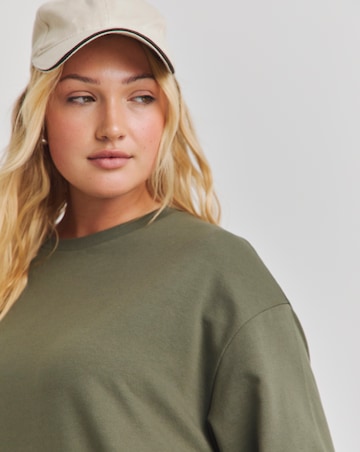 Green Midi Sweatshirt Dress With Pockets