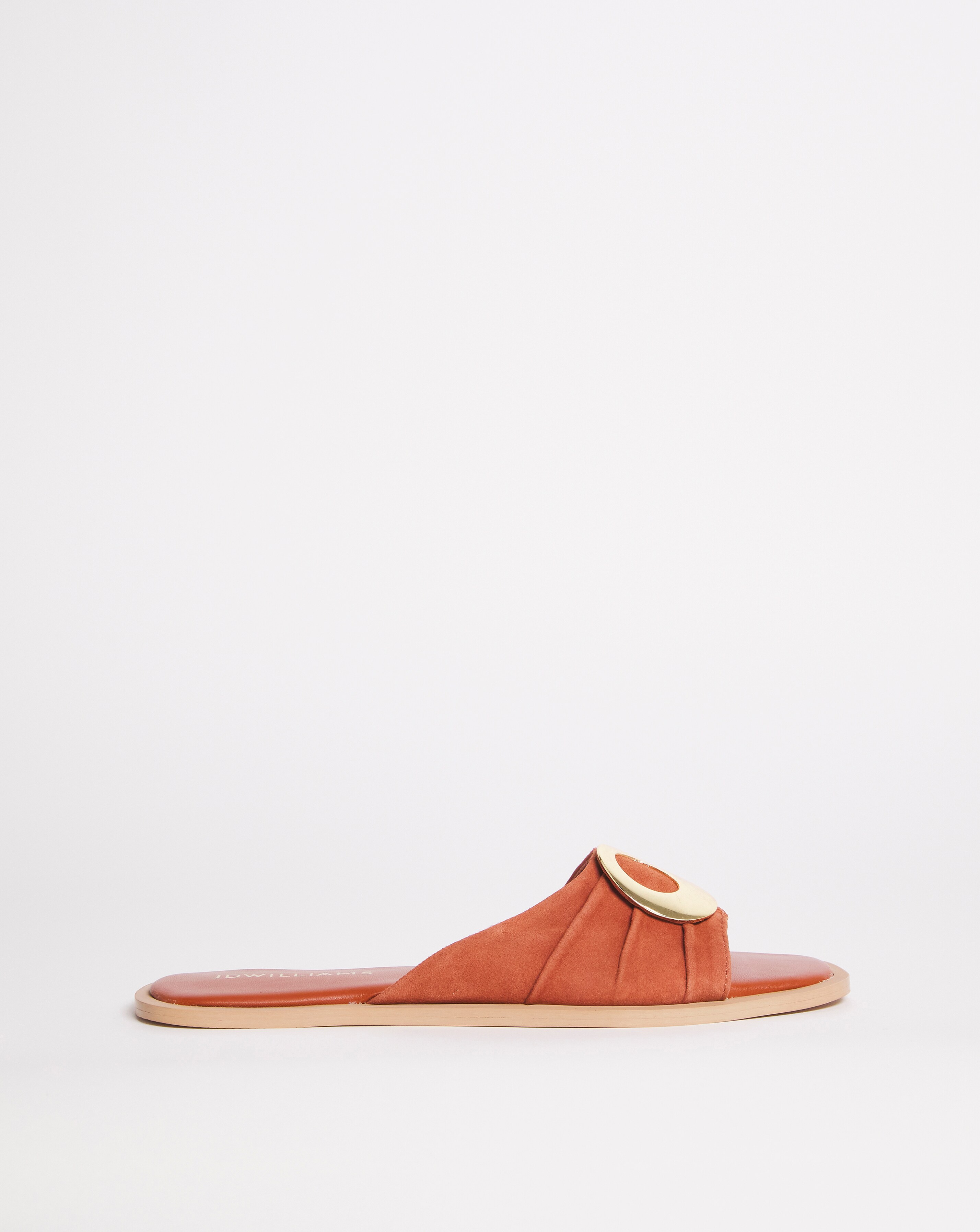 Suede Square Toe Sandal - Wide Fit (E)