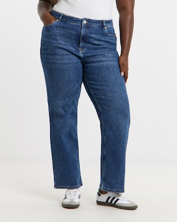 Simply Be 99 1 Indigo Comfort Relaxed Straight Leg Jeans
