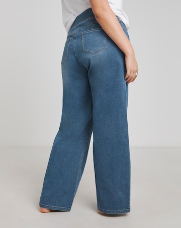 Mid Blue Stretch Wide Leg Weekender Jeggings