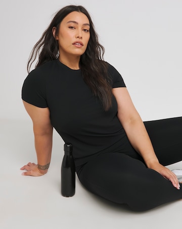 SB3 MAGISCULPT Black Active 360 Control Short Sleeve T-Shirt