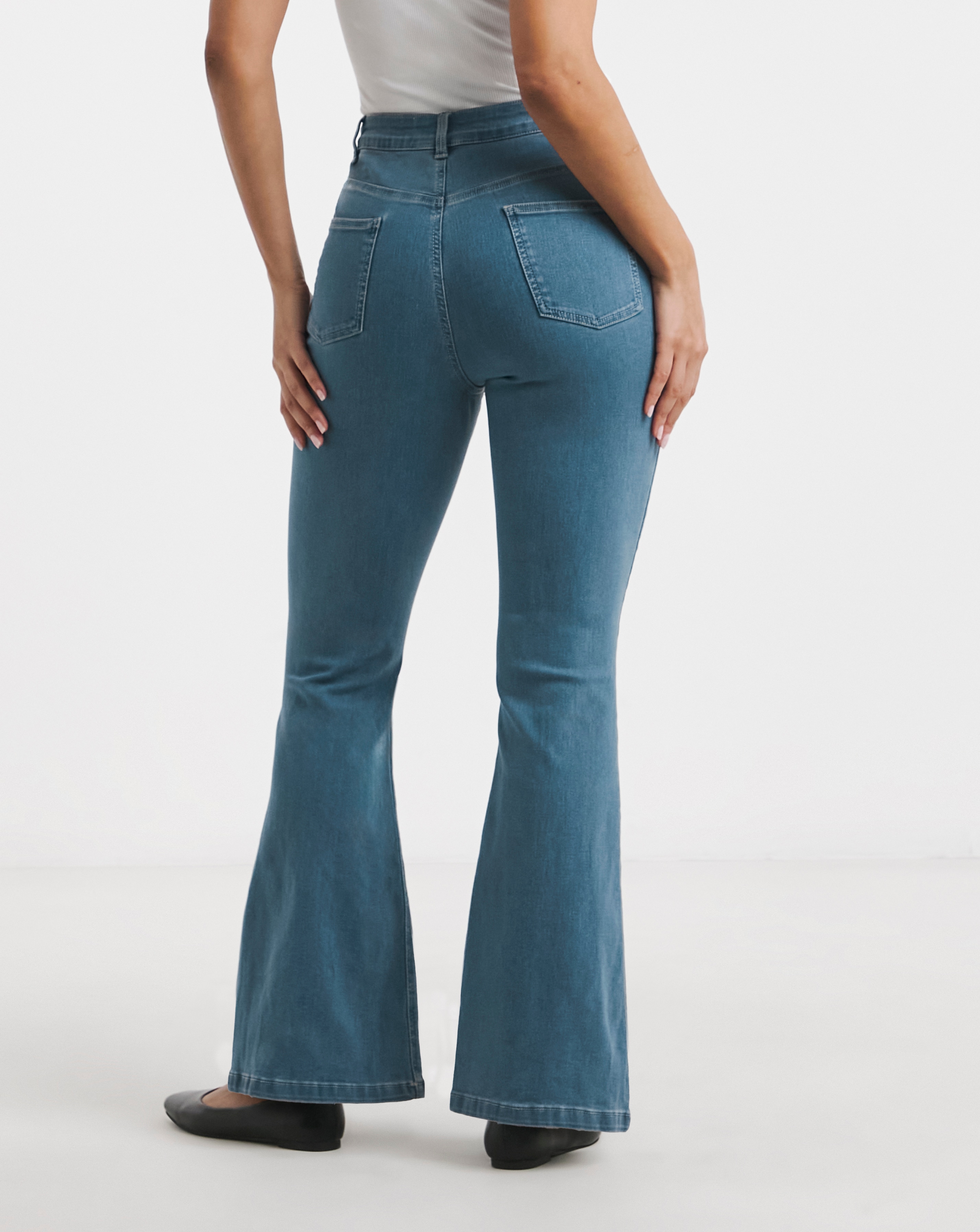 パンツ simply complicated flare jeans Flare]ジーンズ(デニムパンツ) - ハイライズフレアストレッチ