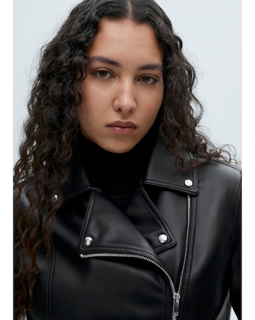 Mango Liz Faux Leather Biker Jacket