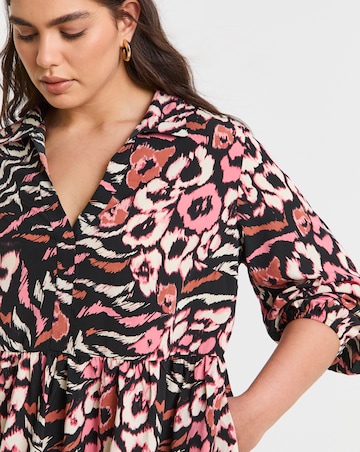 Animal Print Smock Dress
