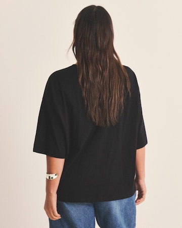 Simply Be Black Embellished Cherries T-Shirt