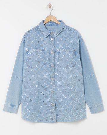 Simply Be X Twisted Wunder Diamante Shacket Co-ord