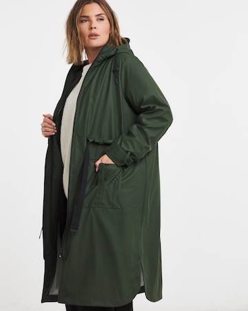 Khaki Rubberised 3 in 1 Parka Coat & Gilet