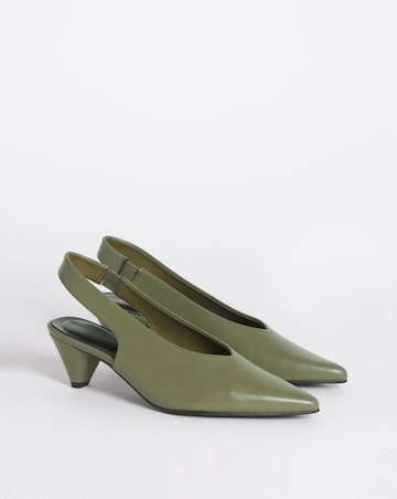 Rina Slingback Pointed Toe Heeled Shoes - Wide Fit (E)