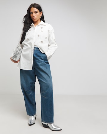 Embellished Oversized Shirt