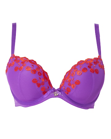 Ann Summers Cherry Kiss Padded Plunge Wired Bra Bright Purple