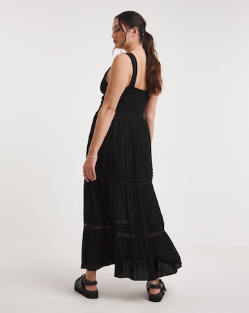 Joe Browns Black Ultimate Holiday Crinkle Maxi Dress