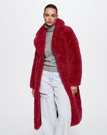 Mango Eureka Fur Boucle Coat