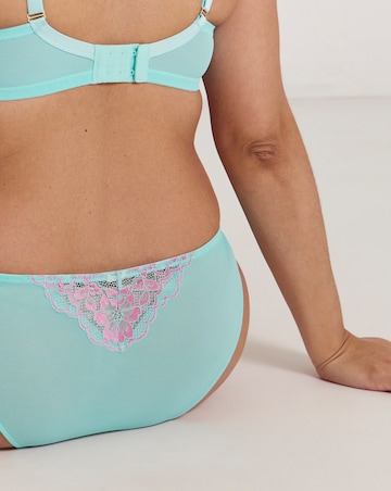 Ann Summers Sexy Lace Planet Two Tone Brazilian Aqua/Pink