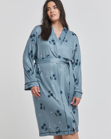 Pretty Secrets Cherry Print Supersoft Dressing Gown