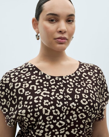 Mango Leopard-Print Dress with Frayed Ends