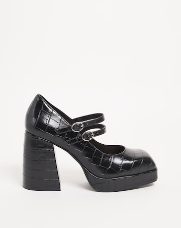 Romana Platform Closed Toe Heeled Shoe Ex Wide Fit