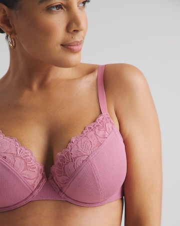 Pretty Secrets (3 Pack) Harper Lace Ribbed Plunge T-Shirt Bras (B-F)