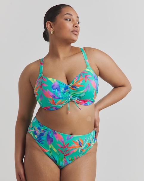 Elomi Toyama Tides Mid Rise Bikini Brief Jade