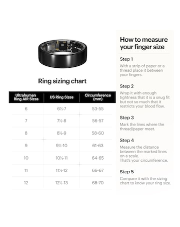 Ultrahuman Ring AIR Bluetooth Smart Ring - Raw Titanium - Size 9