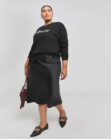 Black Amour Embellished Sweatshirt