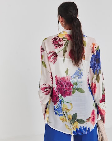Joanna Hope Oversized Chiffon Shirt