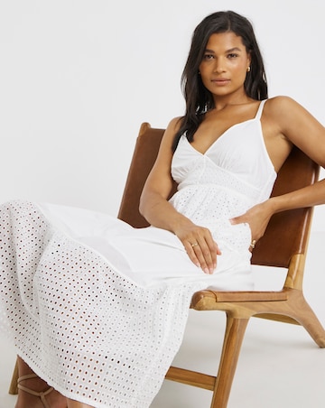 Religion Broderie Anglaise Midi Dress