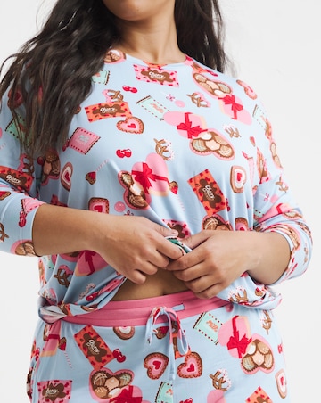 Chelsea Peers Classic Crew Neck Pyjama Set Chocolate Box Print