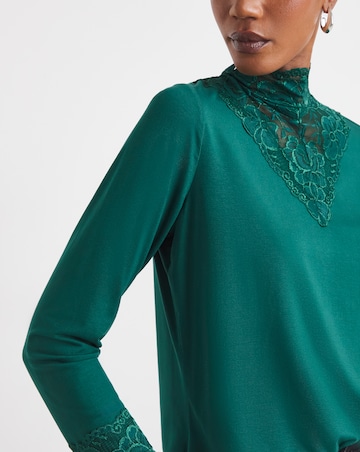 Joe Browns Darcie Lace High Neck Top