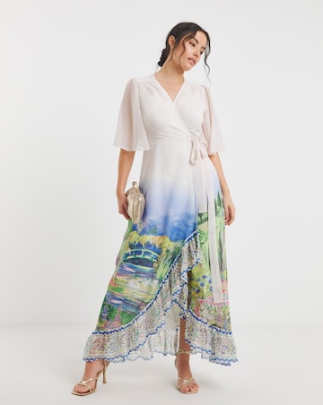 Hope & Ivy Elise Maxi Wrap Dress | Simply Be