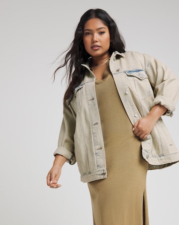 Simply Be Light Wash Boyfriend Denim Jacket