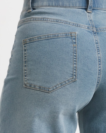 Mid Wash 24/7 Cropped Wide Leg Jeans
