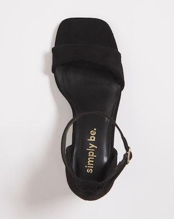 Rimona Barely There Block Heeled Sandals Ex Wide Fit
