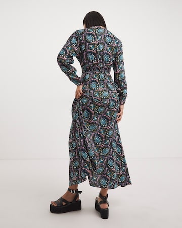Joe Browns Blue Multi Paisley Button Through Maxi Dress