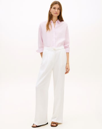 Tommy Hilfiger Linen Round Hem Long Sleeve Shirt