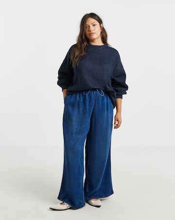 Navy Boucle Jumper