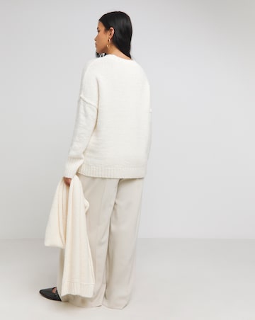 Cream Jumper with Scarf