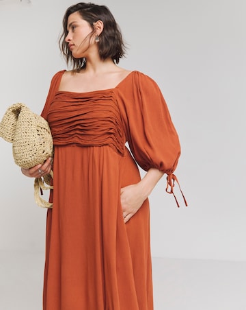 Simply Be Crinkle Soft Volume Midi Dress