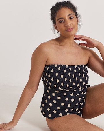 Simply Be Printed Bandeau Tankini Top