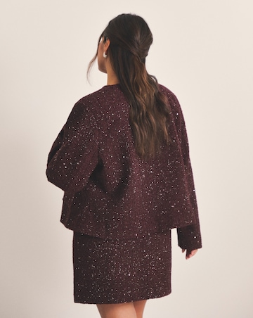Simply Be Boucle Collarless Jacket With Wool