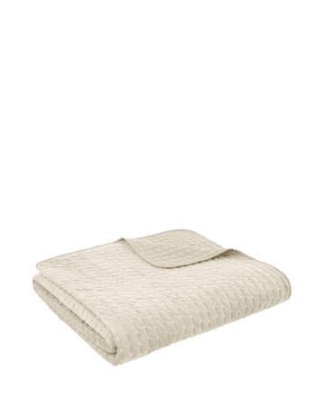 Bianca Attica Velvet Embroidered Bedspread