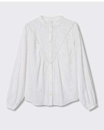 Mango Embroidered Cotton Blouse