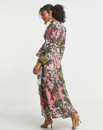 Hope & Ivy Rosehip William Morris Society Maxi Dress