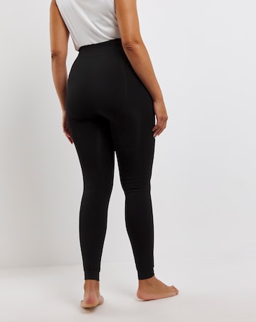 Pretty Secrets (1 Pair) Thermal Velour Fleece Lined Footless Tights Black