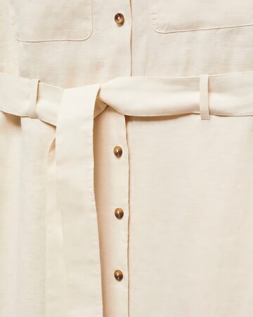 Mango Pure Linen Shirt Dress with Tie Detail
