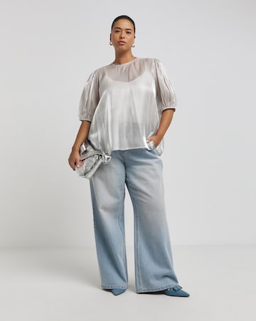 Sheer Bow Back Blouse